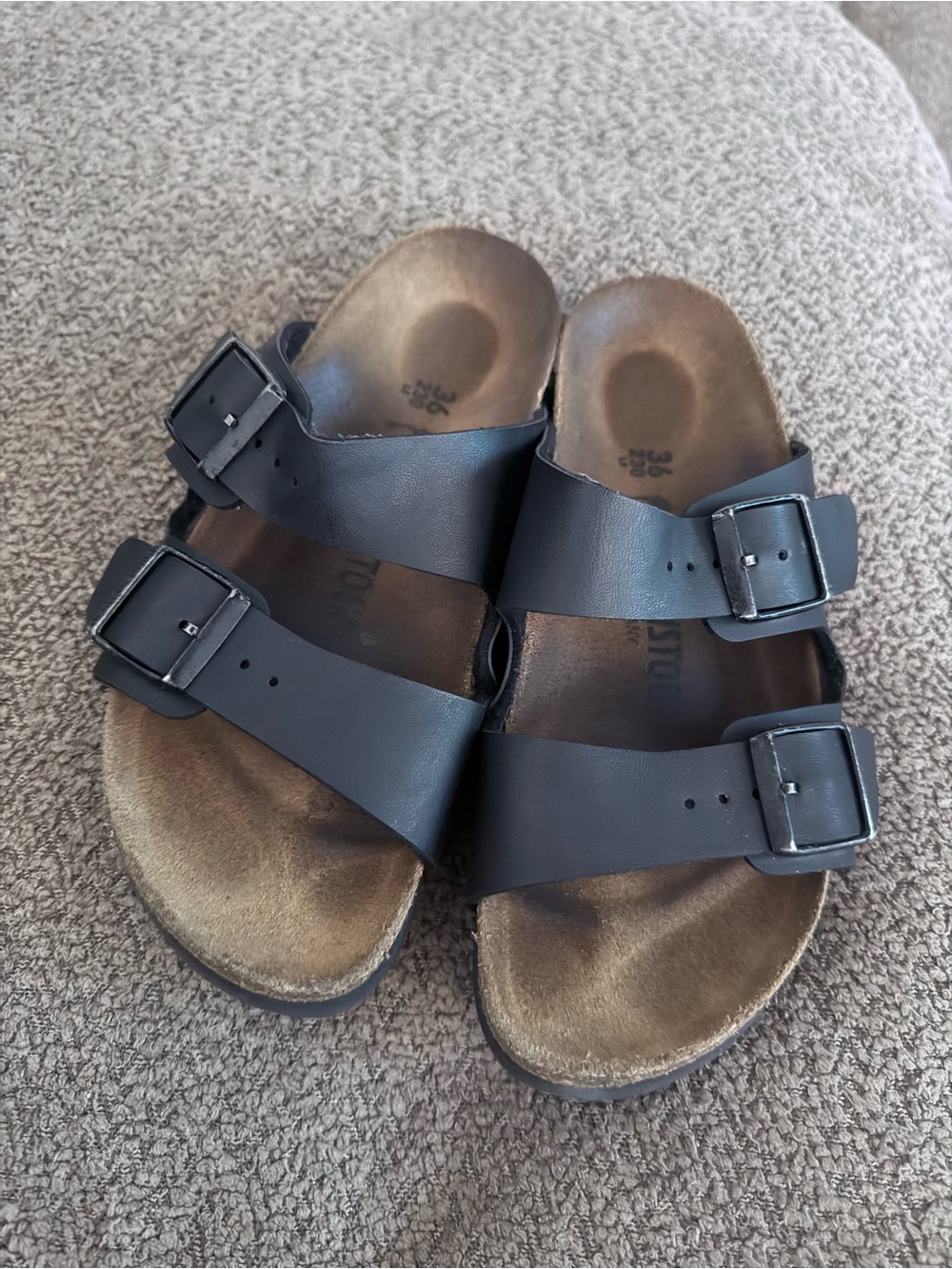 Birkenstock Kids Black Two-Strap Sandals